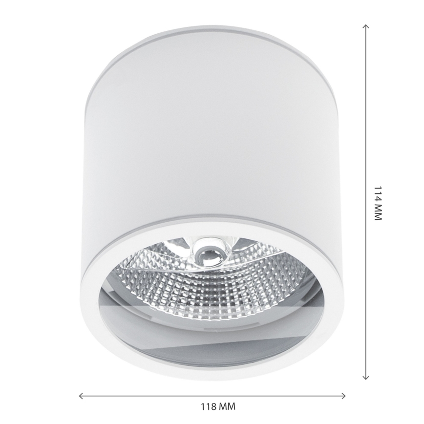 Luce Spot da bagno CHLOE AR111 1xGU10/15W/230V IP44 arrotondato bianco