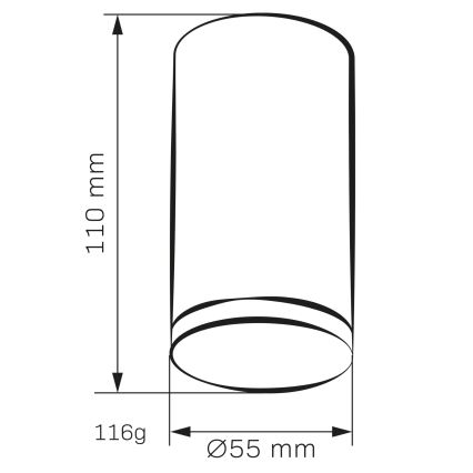 Luce Spot da bagno TURYN 1xGU10/10W/230V IP44 nero