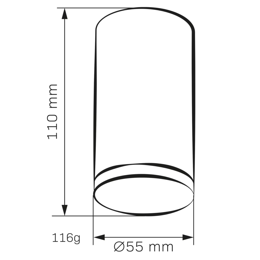 Luce Spot da bagno TURYN 1xGU10/10W/230V IP44 nero