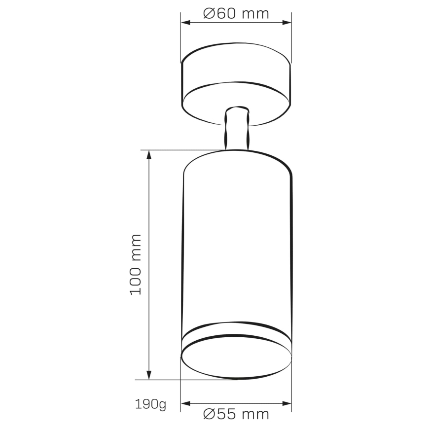 Luce Spot da bagno TURYN 1xGU10/10W/230V IP44 nero