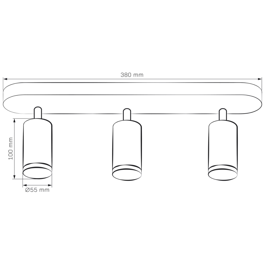 Luce Spot da bagno TURYN 3xGU10/10W/230V IP44 bianco