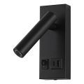 Luce Spot da parete a LED con USB LED/2W/230V nero