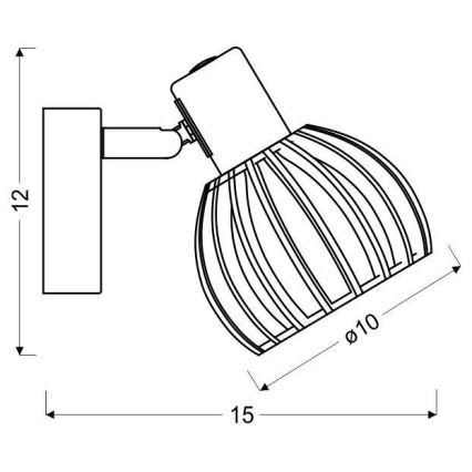 Luce Spot da parete ATARRI 1xE14/25W/230V