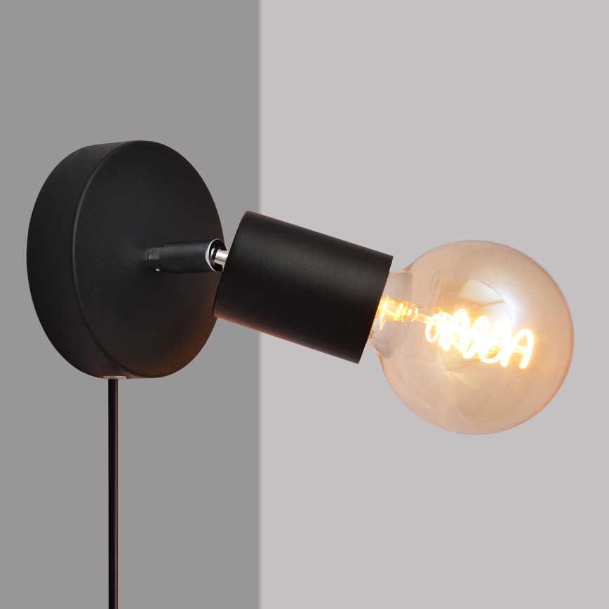 Luce Spot da parete TUNE 1xE27/20W/230V nero