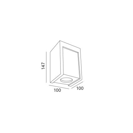 Luce Spot da soffitto LINDO MASSO C 1xGU10/25W/230V