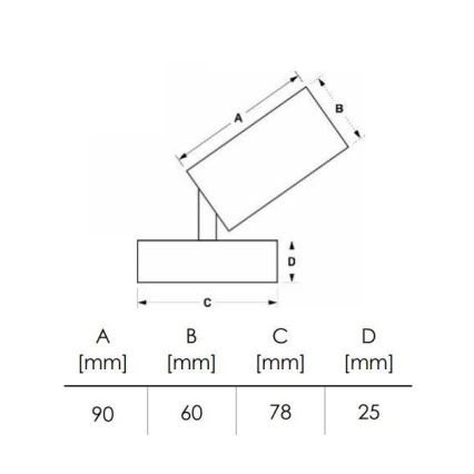 Luce Spot DEZ 1xGU10/30W/230V bianco