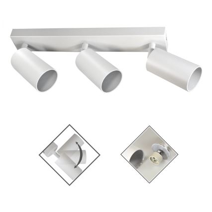Luce Spot FARGO 3xGU10/30W/230V bianco