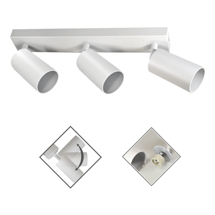 Luce Spot FARGO 3xGU10/30W/230V bianco