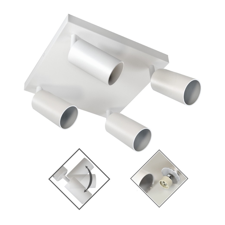 Luce Spot FARGO 4xGU10/30W/230V bianco