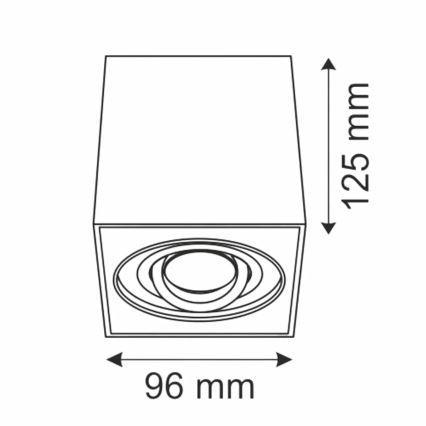Luce Spot HADAR Q1 1xGU10/10W/230V nero