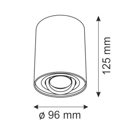 Luce Spot HADAR R1 1xGU10/10W/230V bianco