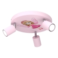 Luce Spot per bambini FUN 3xGU10/8W/230V rosa/fata