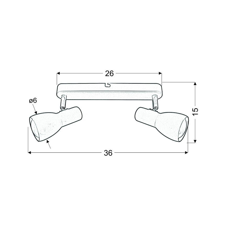 Luce Spot PICARDO 2xE14/40W/230V turchese