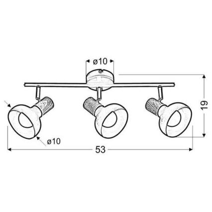 Luce Spot PUERTO 3xE14/40W/230V