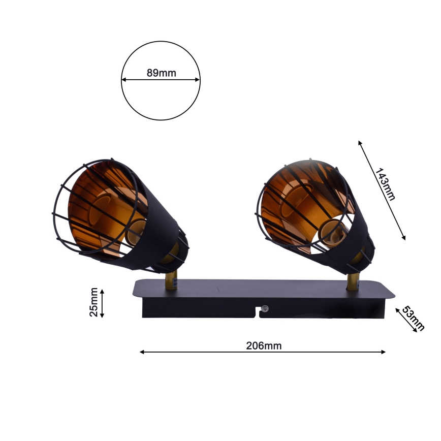 Luce Spot RICK 2xE14/40W/230V