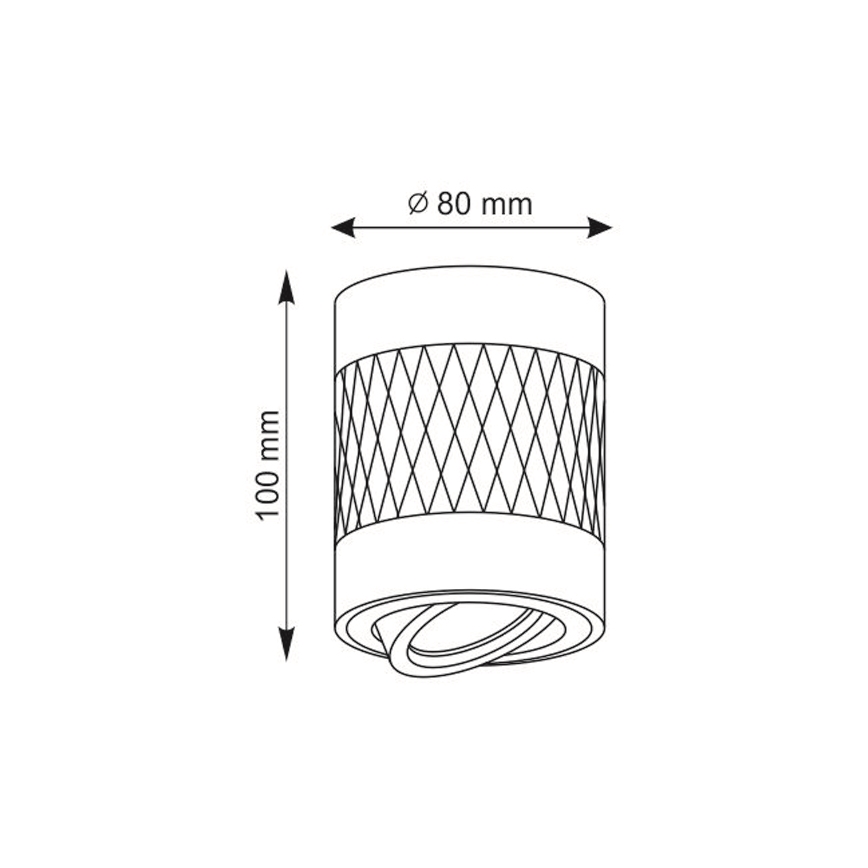 Luce Spot RUBIN 1xGU10/10W/230V bianco