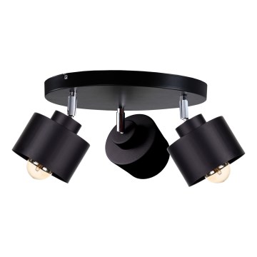 Luce Spot SIMPLY BLACK 3xE27/60W/230V diametro 30 cm