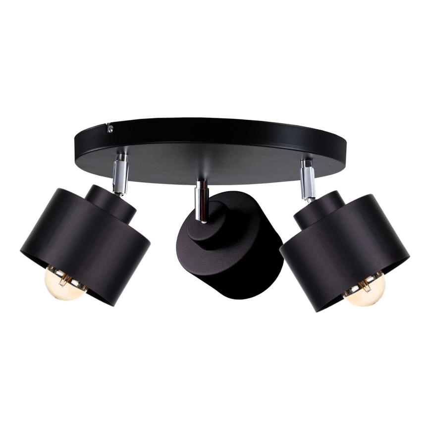 Luce Spot SIMPLY BLACK 3xE27/60W/230V diametro 30 cm