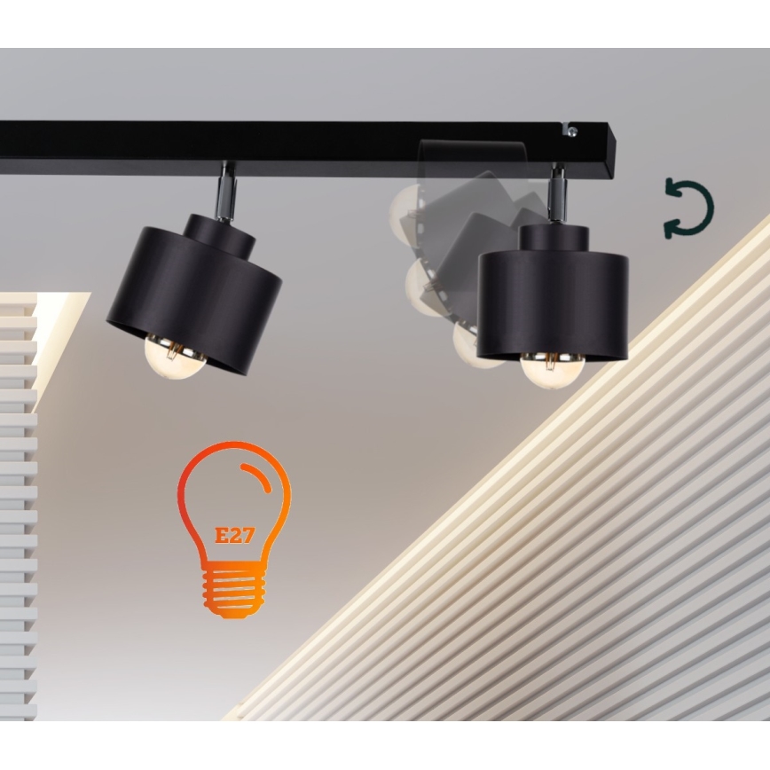 Luce Spot SIMPLY BLACK 3xE27/60W/230V