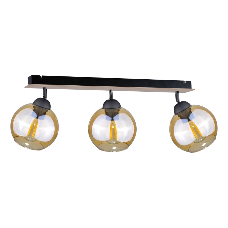 Luce Spot THEA WOOD 3xE27/60W/230V