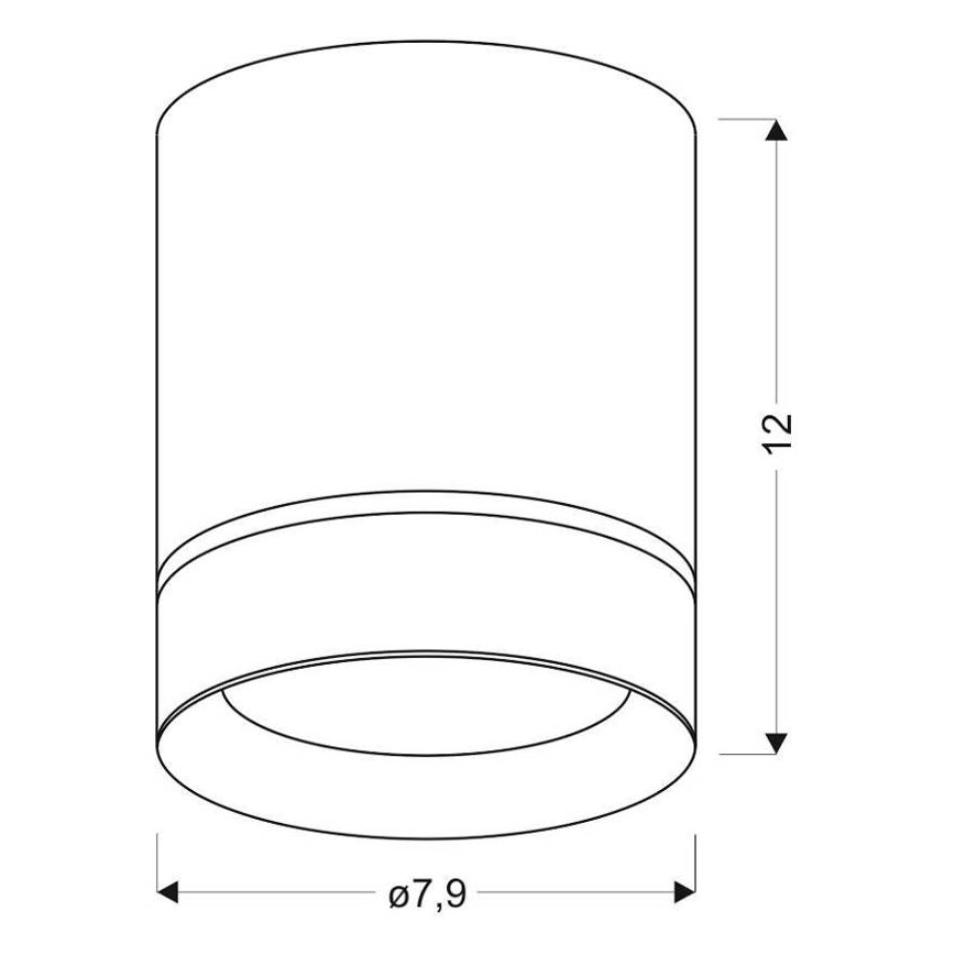 Luce Spot TUBA 1xGU10/15W/230V bianco