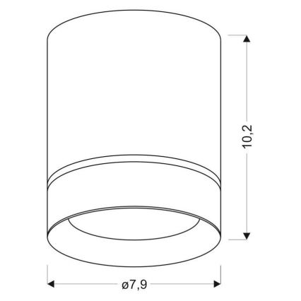 Luce Spot TUBA 1xGU10/15W/230V nero