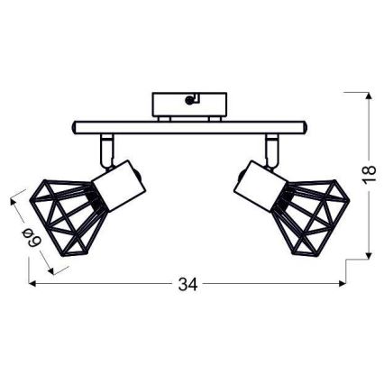 Luce Spot VERVE 2xE14/40W/230V