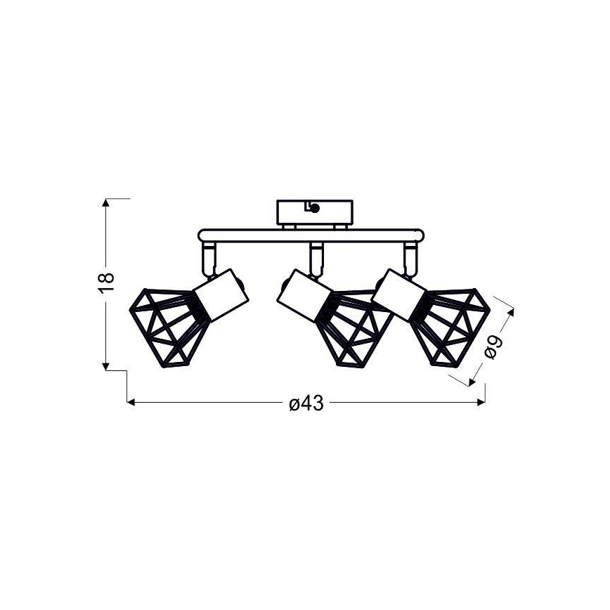 Luce Spot VERVE 3xE14/40W/230V