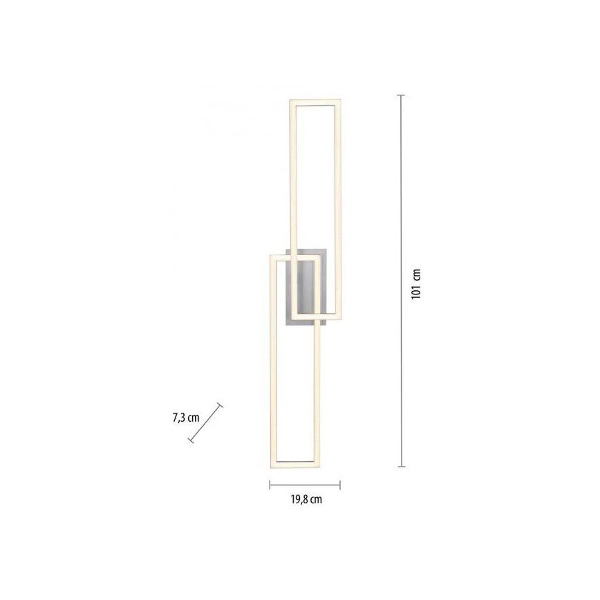 Luchten Direkt 14691-55 - Lustre monté en surface LED à intensité variable IVEN 2xLED/18W/230V