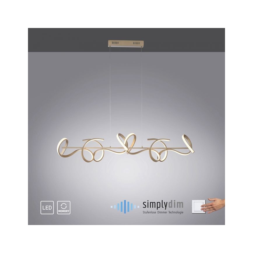 Luchten Direkt 19033-60 - Suspension filaire à intensité variable LED CURLS LED/40,8W/230V