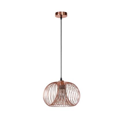 Lucide 02400/30/17 - Hängeleuchte VINTI 1xE27/60W/230V Kupfer