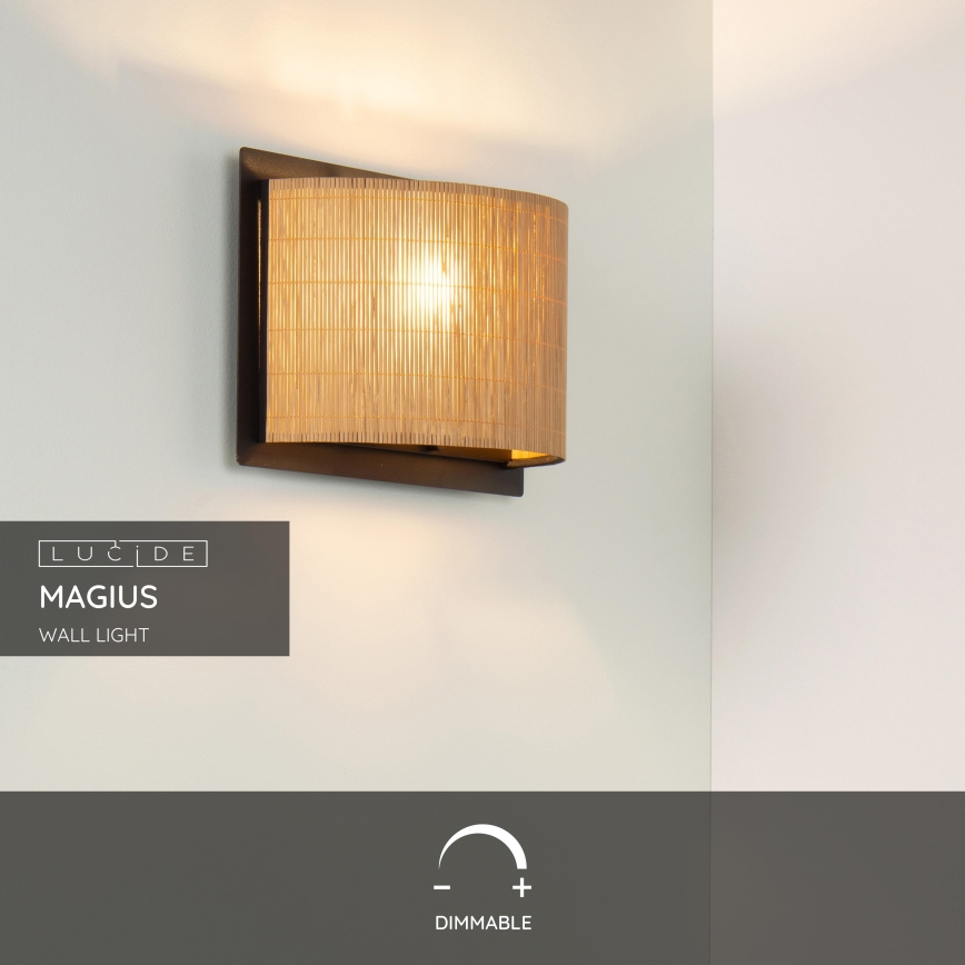 Lucide 03229/01/30 - Wandleuchte MAGIUS 1xE27/40W/230V Bambus