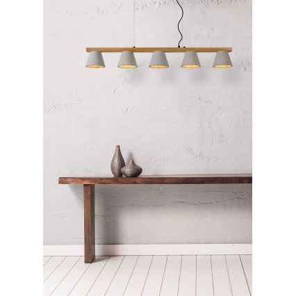 Lucide 03413/05/41 - Lampada a sospensione POSSIO 5xE14/40W/230V