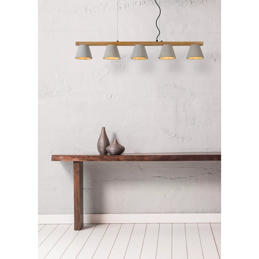 Lucide 03413/05/41 - Lampada a sospensione POSSIO 5xE14/40W/230V