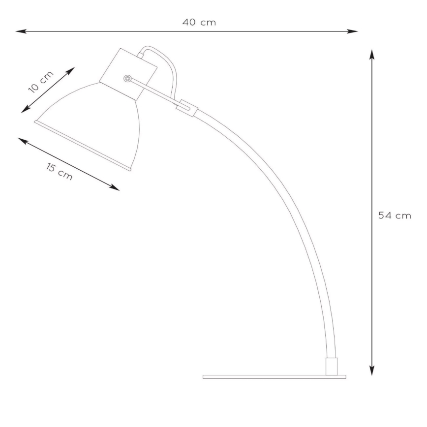 Lucide 03613/01/30 - Lampada da tavolo CURF 1xE27/60W/230V nero