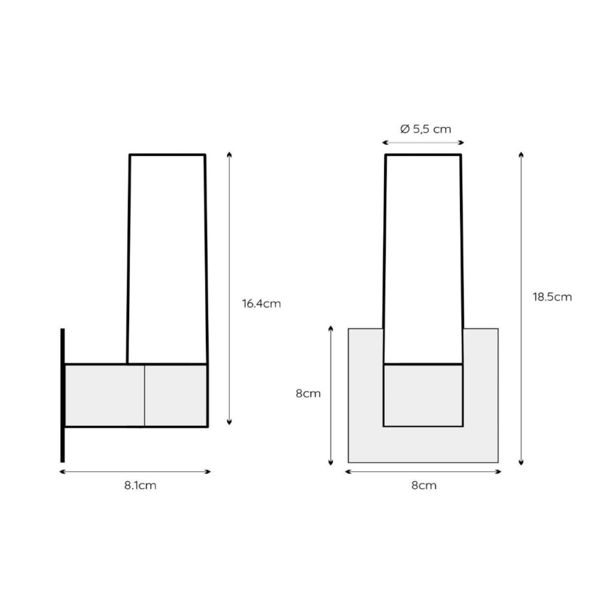 Lucide 04202/01/30 - Badezimmer-Wandleuchte JESSE 1xG9/33W/230V IP44