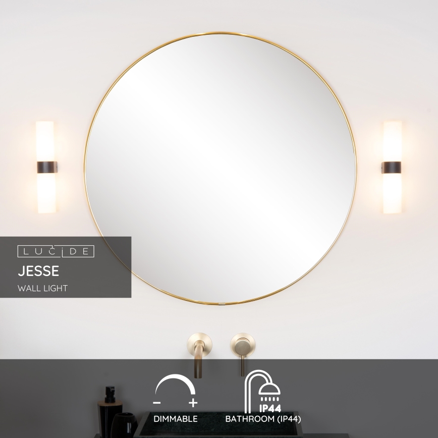 Lucide 04202/02/30 - Applique da bagno JESSE 2xG9/33W/230V IP44