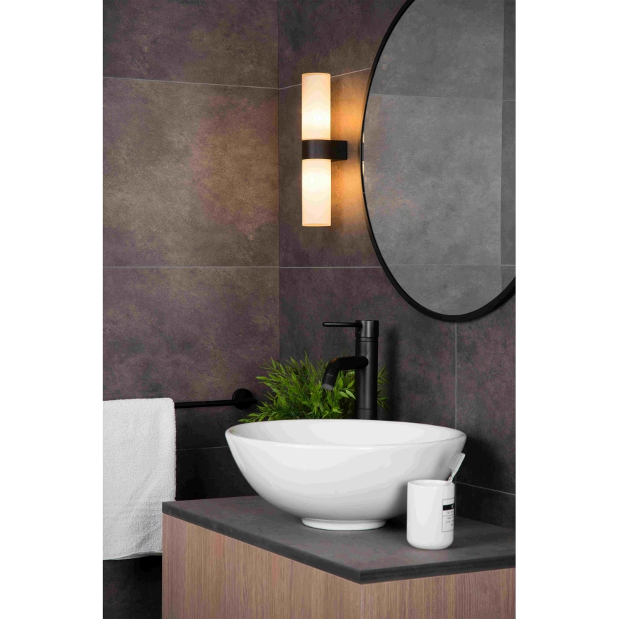 Lucide 04202/02/30 - Applique da bagno JESSE 2xG9/33W/230V IP44