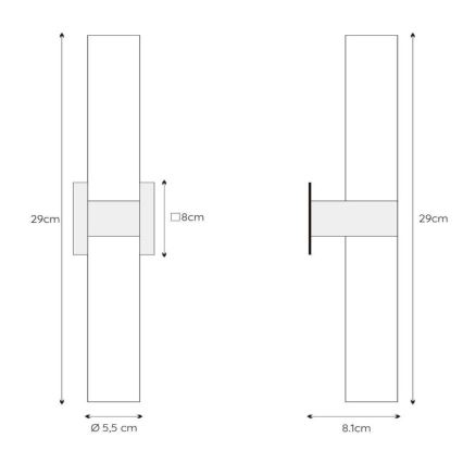 Lucide 04202/02/30 - Applique da bagno JESSE 2xG9/33W/230V IP44