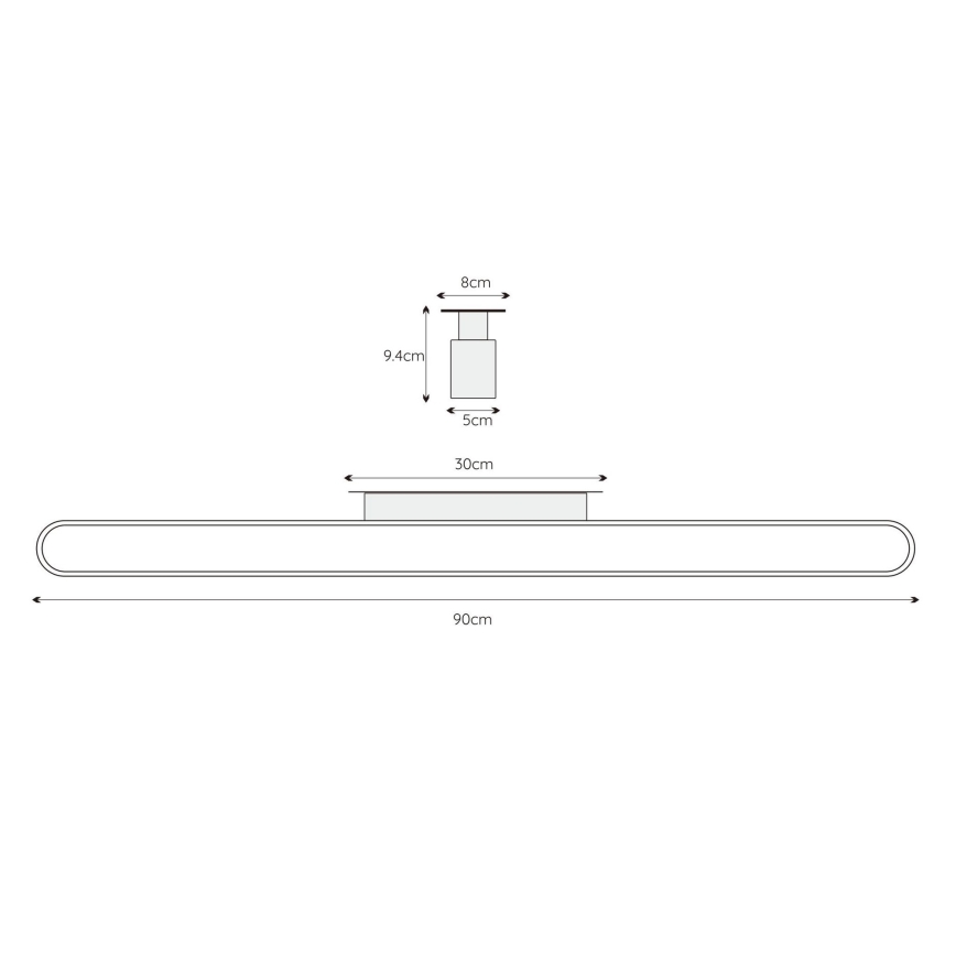 Lucide 04209/18/30 – Applique LED da bagno MADELON LED/18W/230V IP44