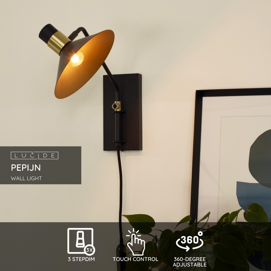 Lucide 05228/01/30 - Lampada da muro dimmerabile PEPIJN 1xE14/40W/230V