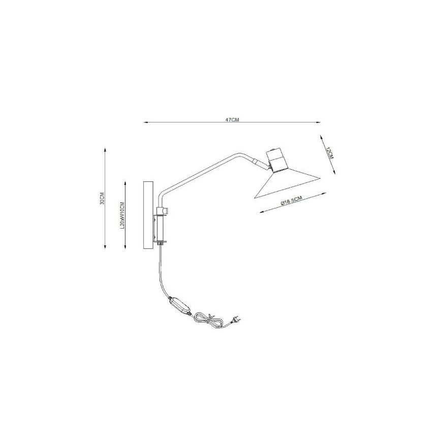 Lucide 05228/01/30 - Lampada da muro dimmerabile PEPIJN 1xE14/40W/230V