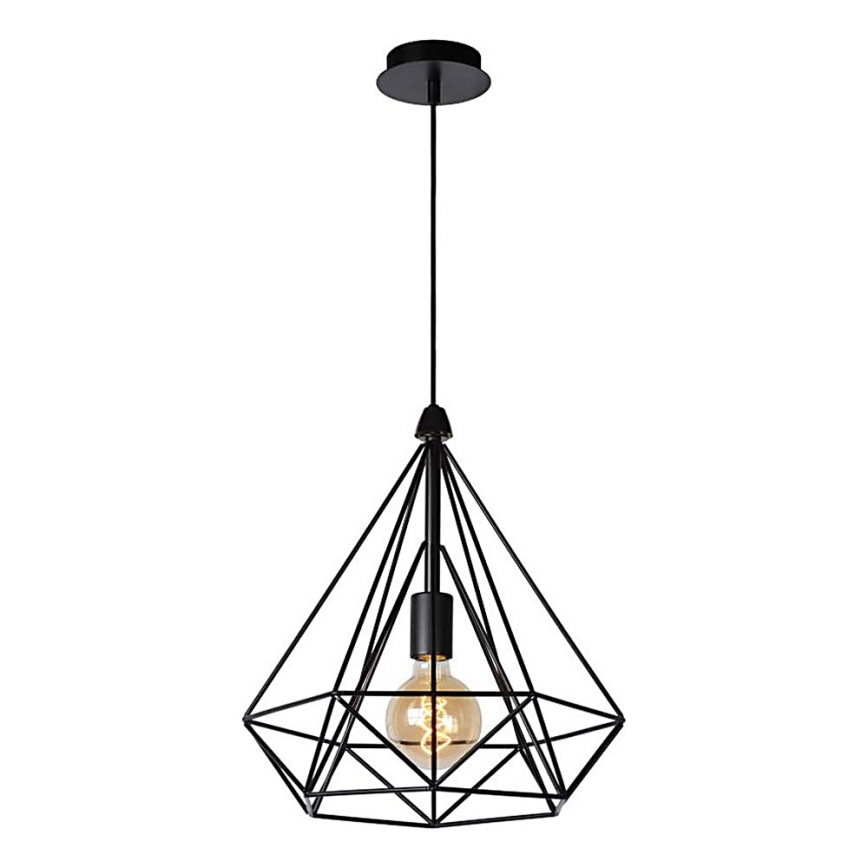 Lucide 06496/37/30 -  Hängeleuchte RICKY 1xE27/60W/230V schwarz