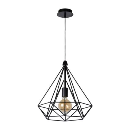 Lucide 06496/37/30 -  Hängeleuchte RICKY 1xE27/60W/230V schwarz