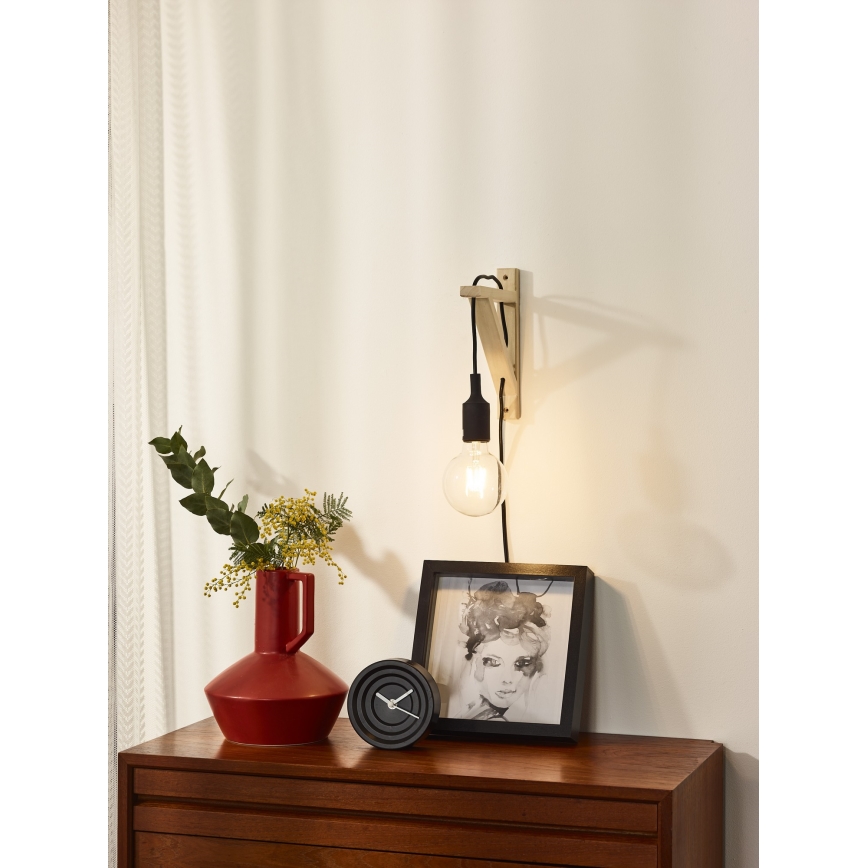 Lucide 08208/01/30 - Applique FIX WALL 1xE27/60W/230V nera