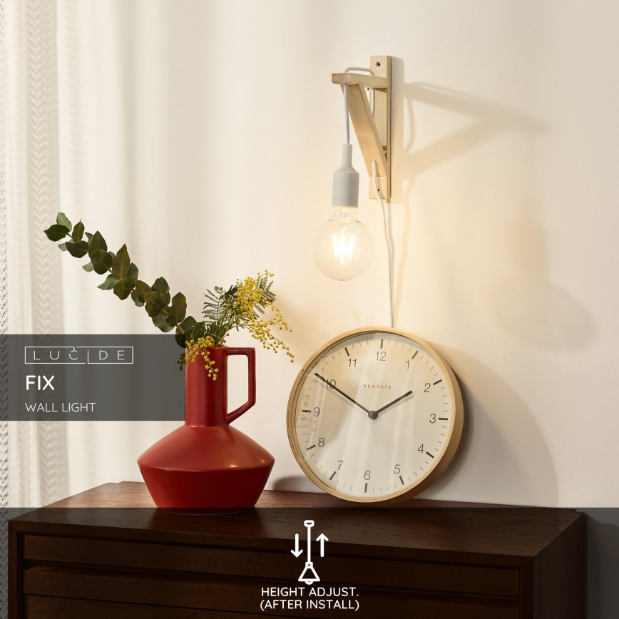 Lucide 08208/01/31 - Applique FIX WALL 1xE27/60W/230V bianca
