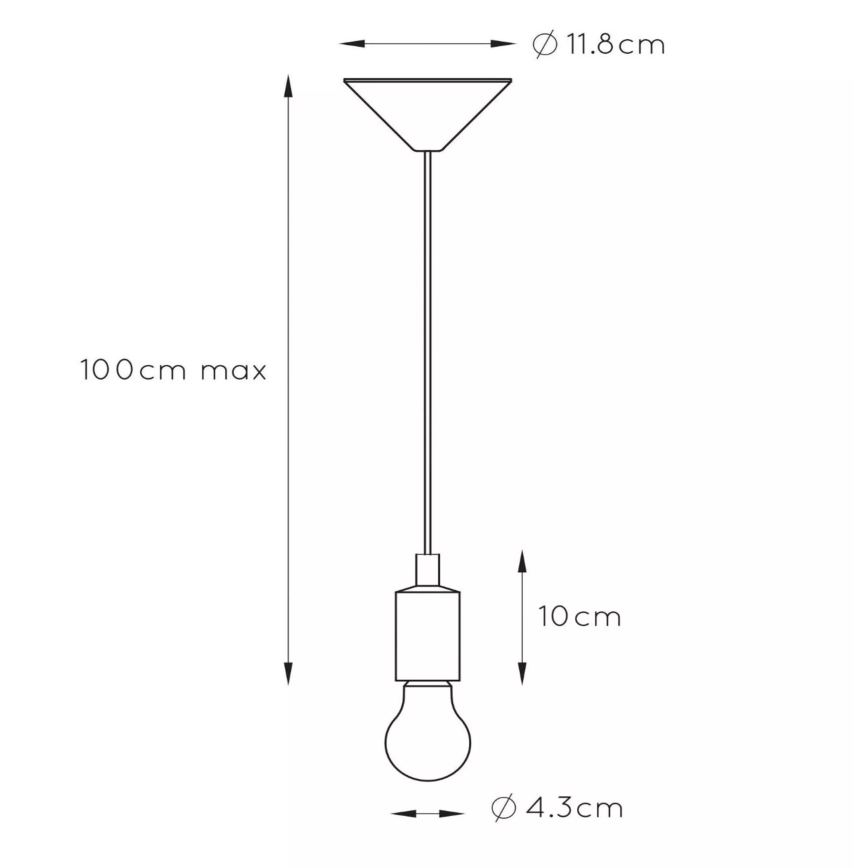 Lucide 08408/01/30 - Stromkabel FIX 1xE27/60W/230V