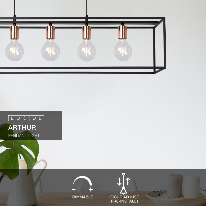 Lucide 08424/05/30 - Hängeleuchte ARTHUR 5xE27/60W/230V