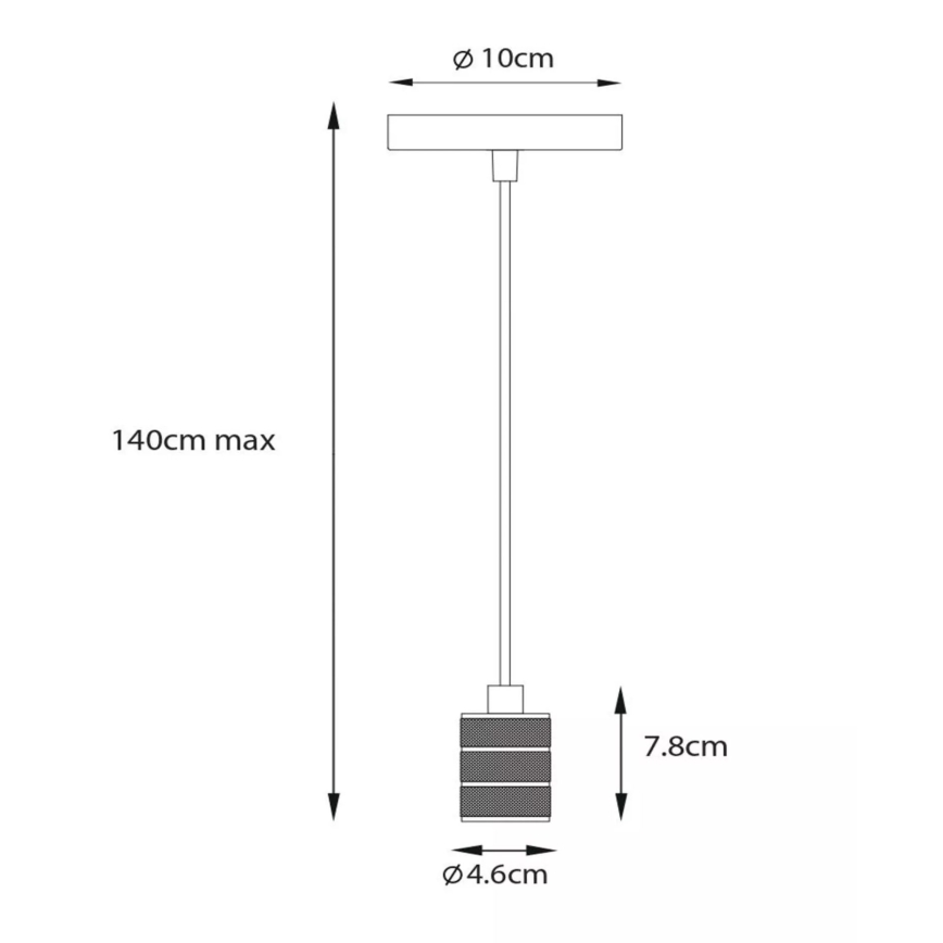 Lucide 08426/01/02 - Stromkabel JOVA 1xE27/60W/230V