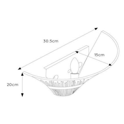 Lucide 09205/01/97 - Applique CANNA 1xE14/40W/230V